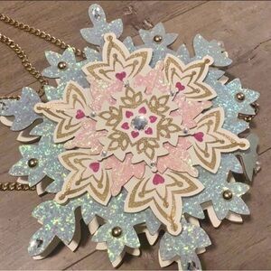 Betsy Johnson Glittery Snowflake purse